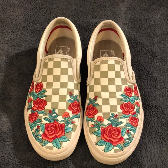 Vans Shoes - ROSE EMBROIDERED VANS !!